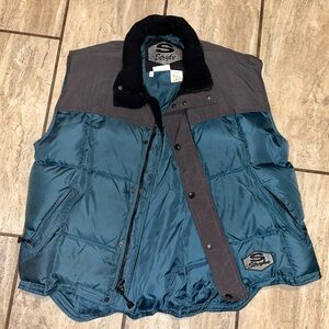 Stryke Boardwear Insulated Teal and Gray Puffer Vest XL